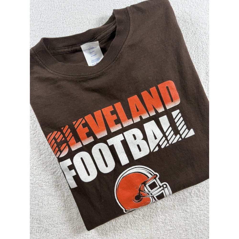 Vintage 90s Cleveland Browns NFL Football Graphic T Shirt Large Made In USA Rare